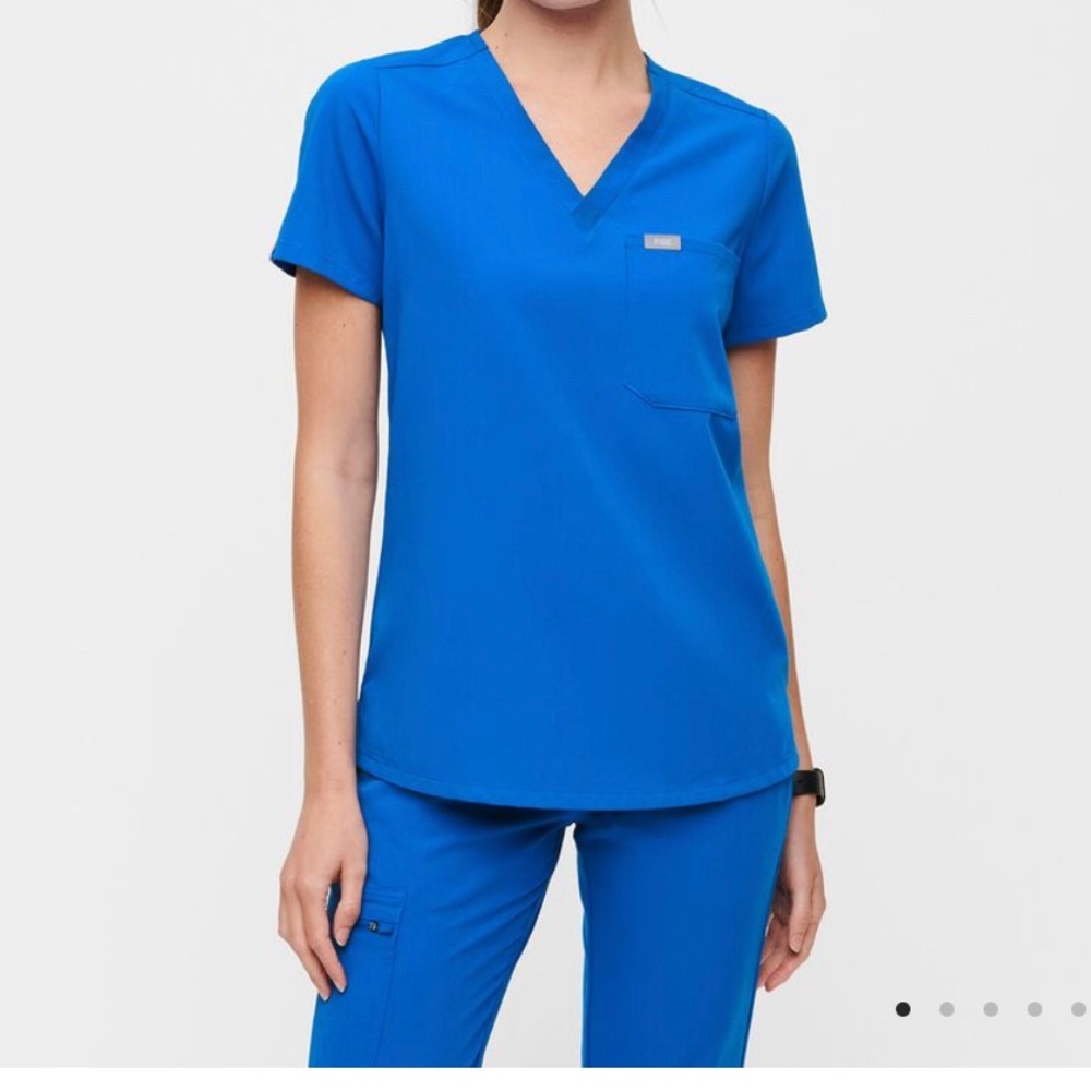 Figs Scrub SET Small Royal Blue Catarina top & Yola skinny pant